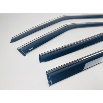 Дефлектори вікон Mitsubishi Outlander 2022+ з нерж. хром полоскою-3